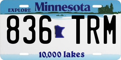MN license plate 836TRM