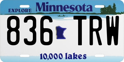 MN license plate 836TRW