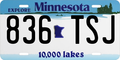 MN license plate 836TSJ