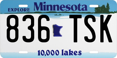 MN license plate 836TSK