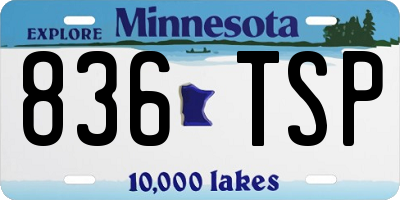MN license plate 836TSP