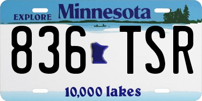 MN license plate 836TSR