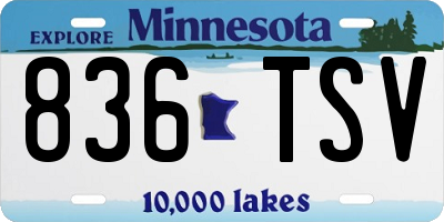 MN license plate 836TSV