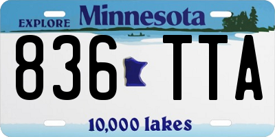 MN license plate 836TTA