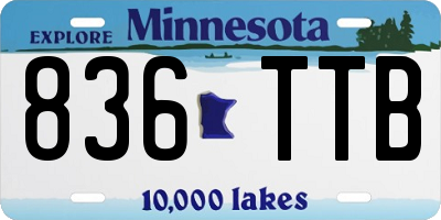 MN license plate 836TTB