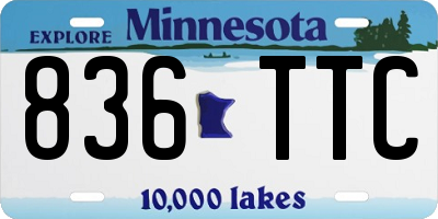MN license plate 836TTC