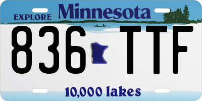 MN license plate 836TTF