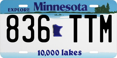 MN license plate 836TTM