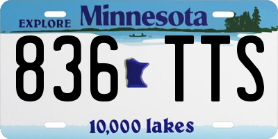 MN license plate 836TTS