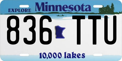 MN license plate 836TTU