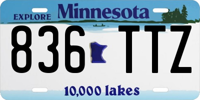 MN license plate 836TTZ