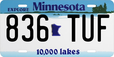 MN license plate 836TUF