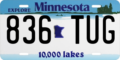 MN license plate 836TUG