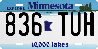 MN license plate 836TUH