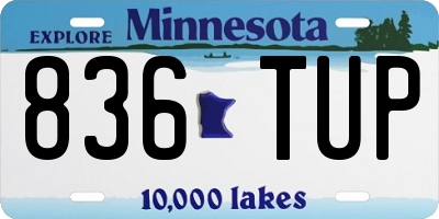 MN license plate 836TUP