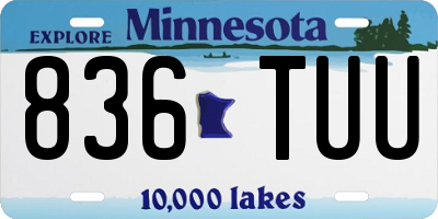 MN license plate 836TUU