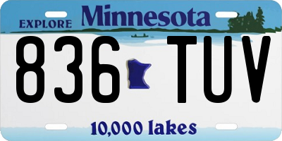MN license plate 836TUV