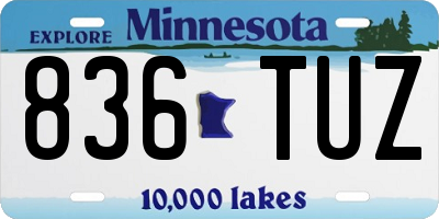 MN license plate 836TUZ