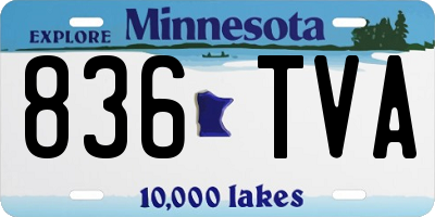 MN license plate 836TVA