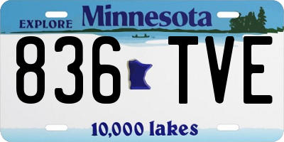 MN license plate 836TVE