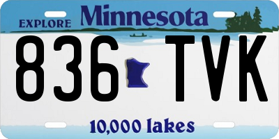 MN license plate 836TVK