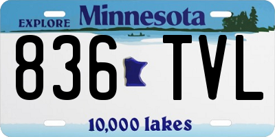 MN license plate 836TVL