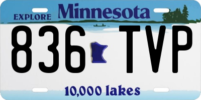 MN license plate 836TVP