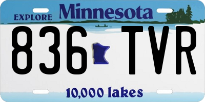 MN license plate 836TVR