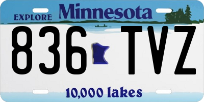 MN license plate 836TVZ
