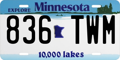 MN license plate 836TWM