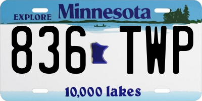 MN license plate 836TWP