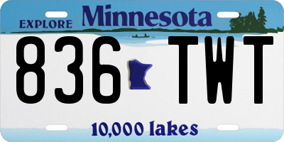 MN license plate 836TWT
