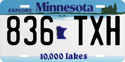 MN license plate 836TXH