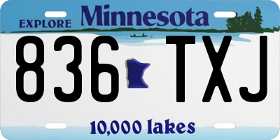 MN license plate 836TXJ