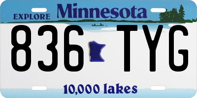 MN license plate 836TYG