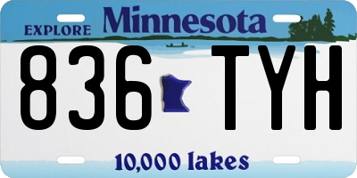 MN license plate 836TYH
