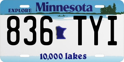 MN license plate 836TYI