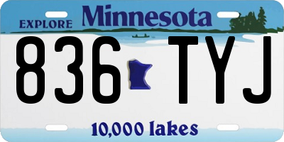 MN license plate 836TYJ