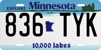 MN license plate 836TYK
