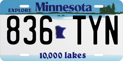 MN license plate 836TYN