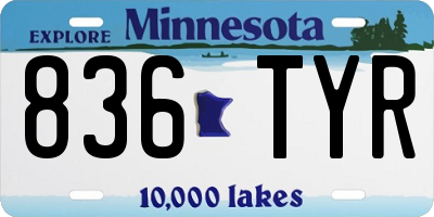 MN license plate 836TYR
