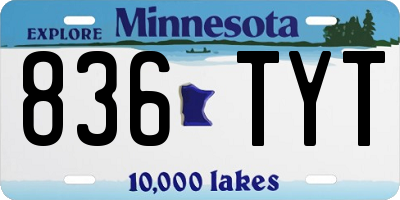 MN license plate 836TYT
