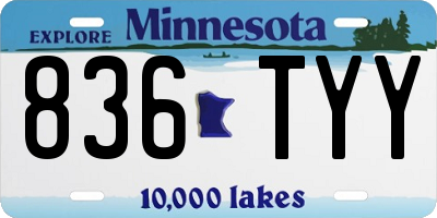 MN license plate 836TYY