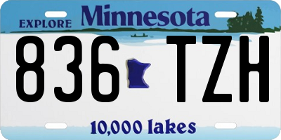MN license plate 836TZH