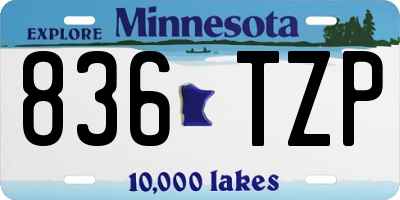 MN license plate 836TZP