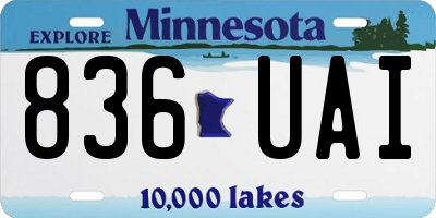 MN license plate 836UAI