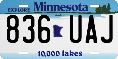 MN license plate 836UAJ