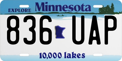 MN license plate 836UAP