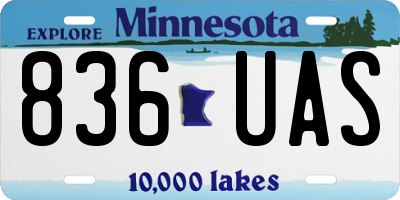 MN license plate 836UAS
