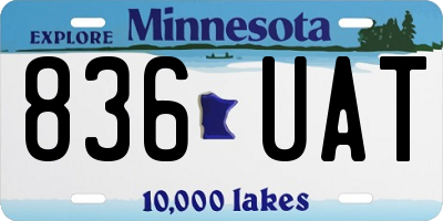 MN license plate 836UAT